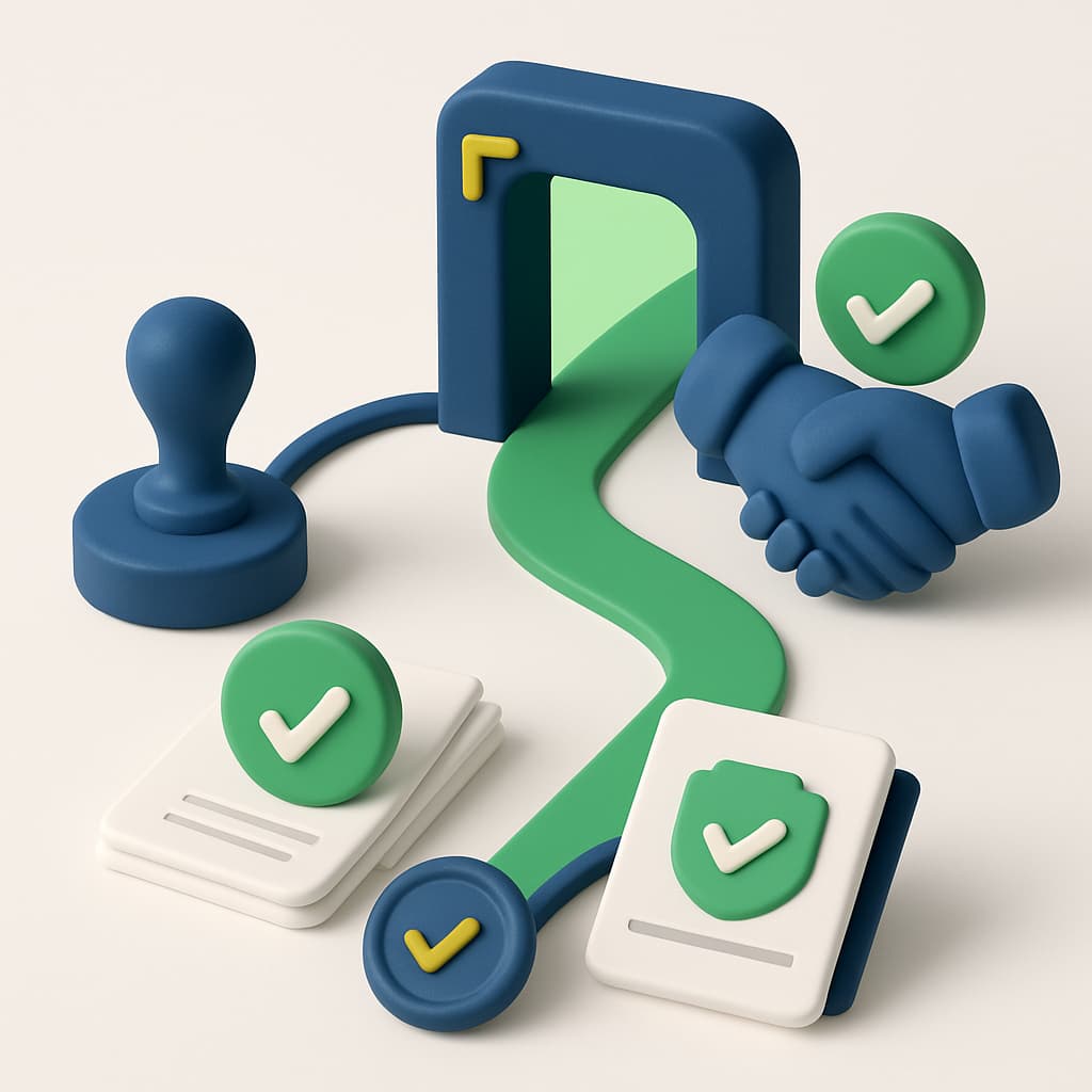 Illustration of exiting the sandbox with approved evidence pack