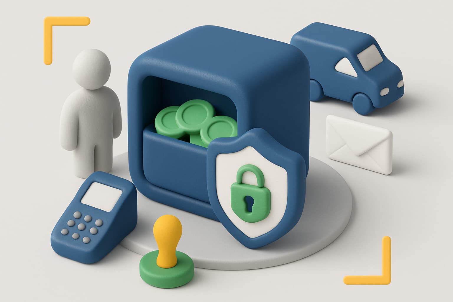 Illustration of safeguarded e-money stored value held in a supervised trust vault on NamPost rails